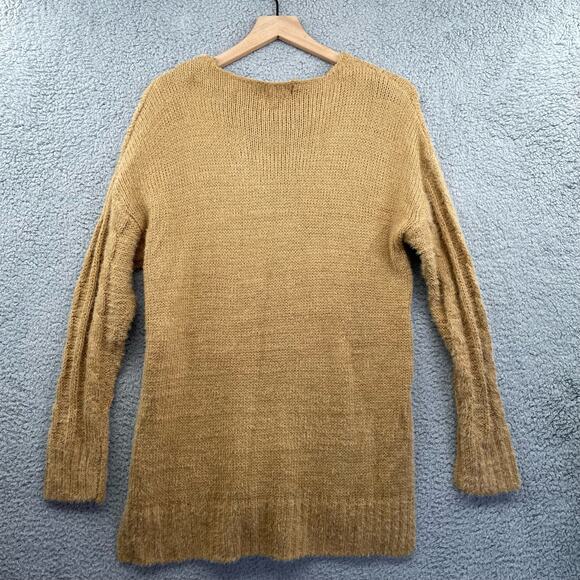 Soft Cable Knit Sweater Womens Small Oversized Tunic Fuzzy Fall Winter Warm Cozy - Picture 6 of 9